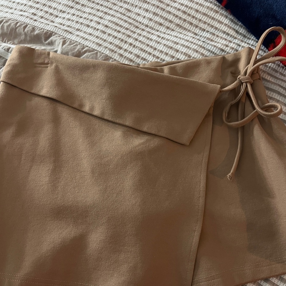 Windsor Tan Skorts with Wrap Design